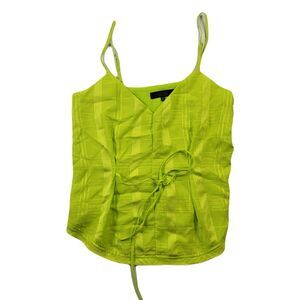 RACHEL ROY Tank Top‎ Womens Small Lime Green Spaghetti Strap V Neck